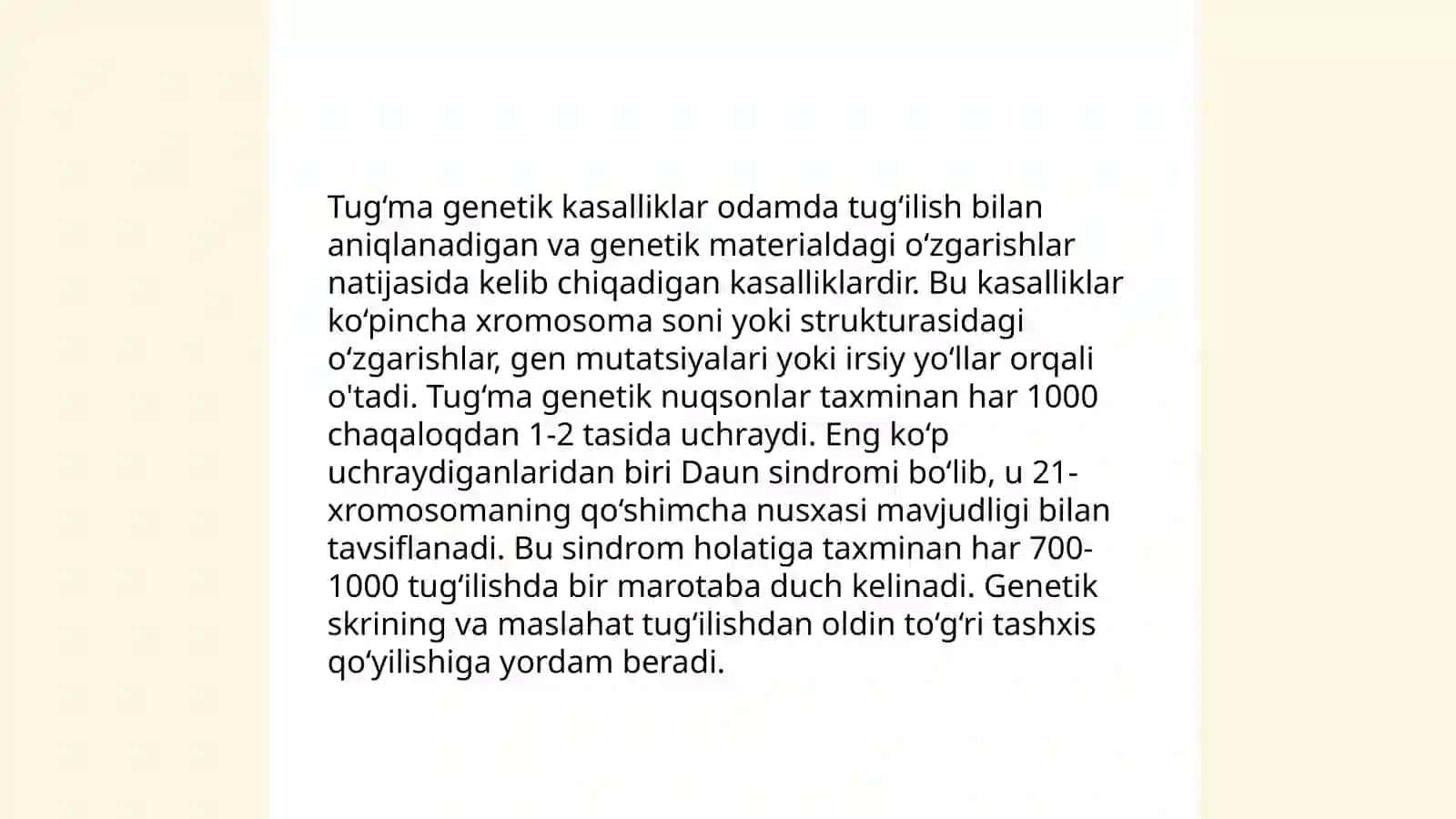 Odamdagi gen kasalliklari 4