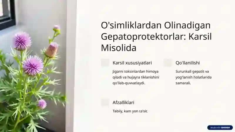 Jigar Faoliyatiga Ta'sir Etuvchi Vositalar va Gepatoprotektorlar 4