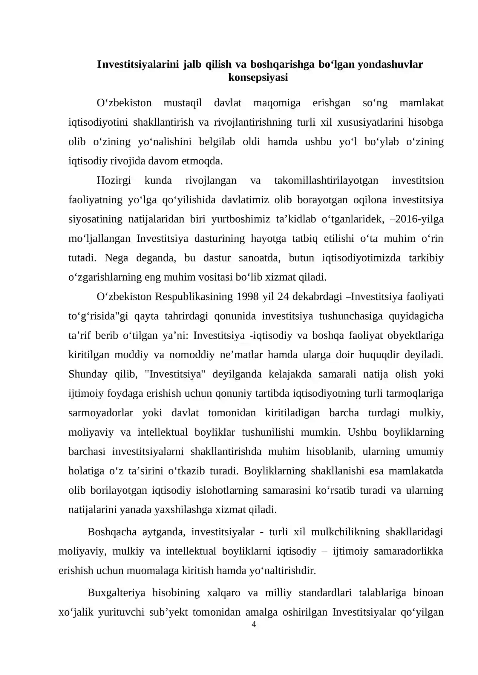 Investitsiyalarni jalb etish hisobi 4