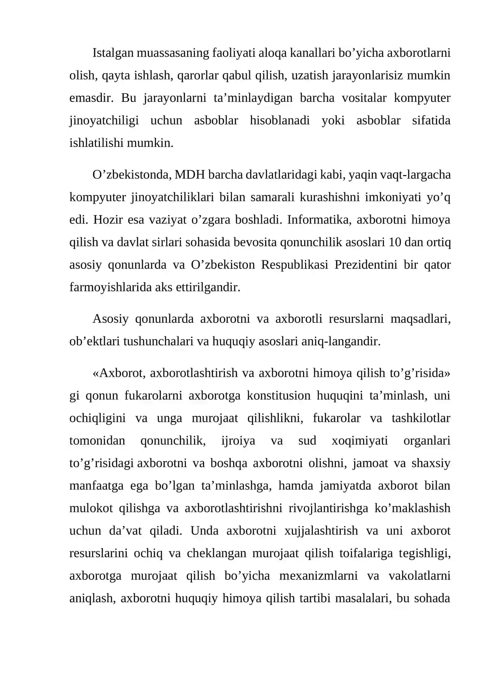 Axborot xavfsizligi va uni himoyalash 4