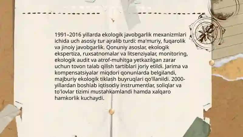 Ekologik javobgarlik 1991-yildan 2016-yilgacha 4