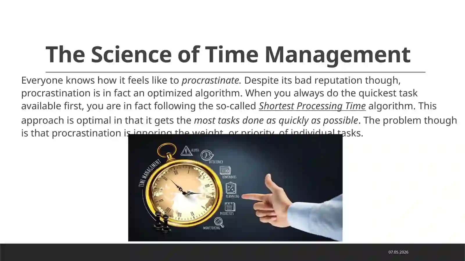 TIME MANAGEMENT SCIENCE AND TECHNOLOGY 4