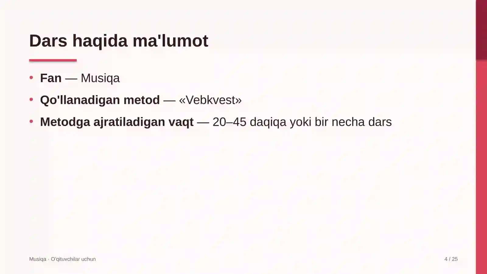 musiqa darslarida vebkvest metodidan foydalanish 6227 4