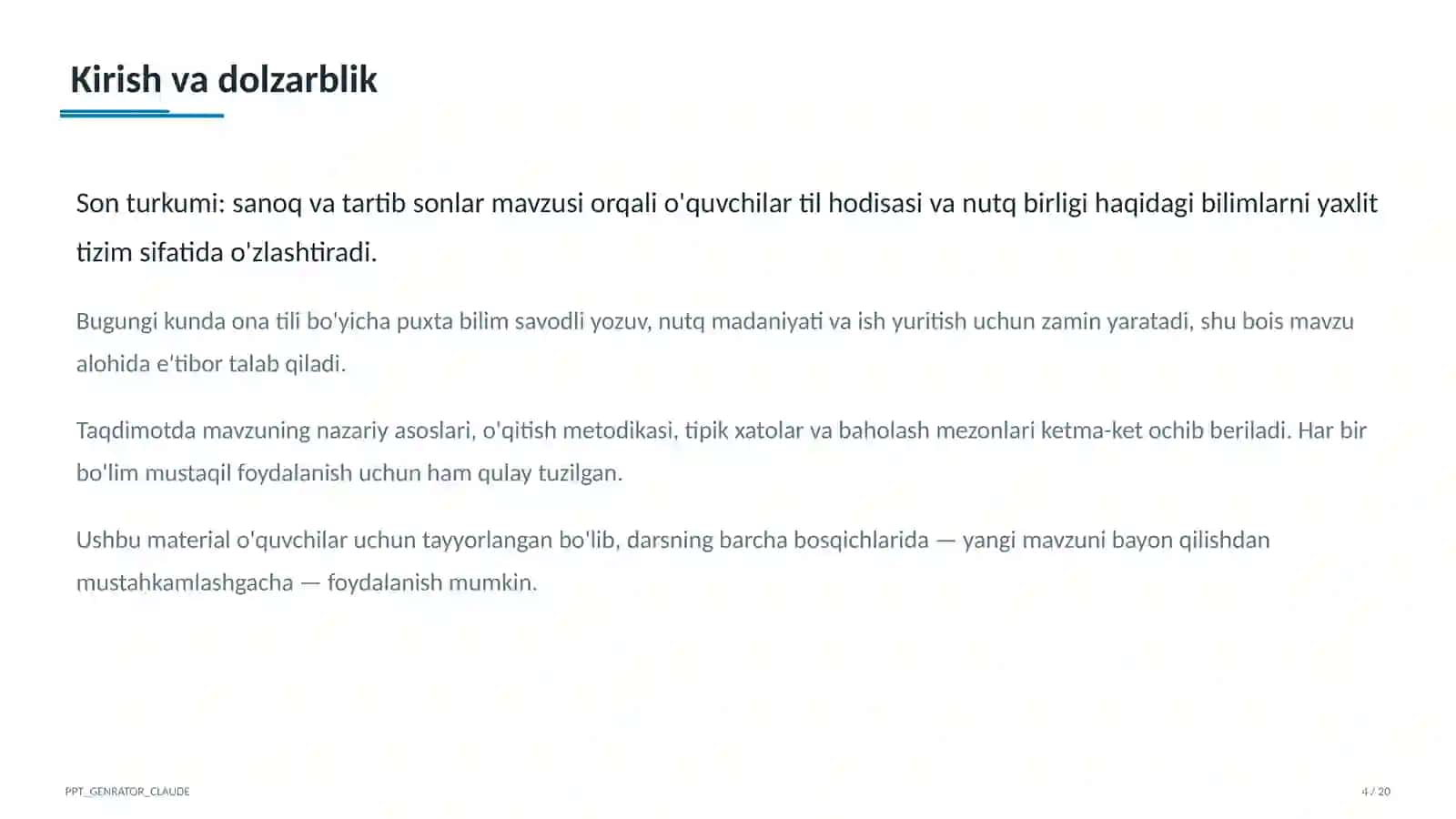 Son turkumi: sanoq va tartib sonlar (6-sinf) 4