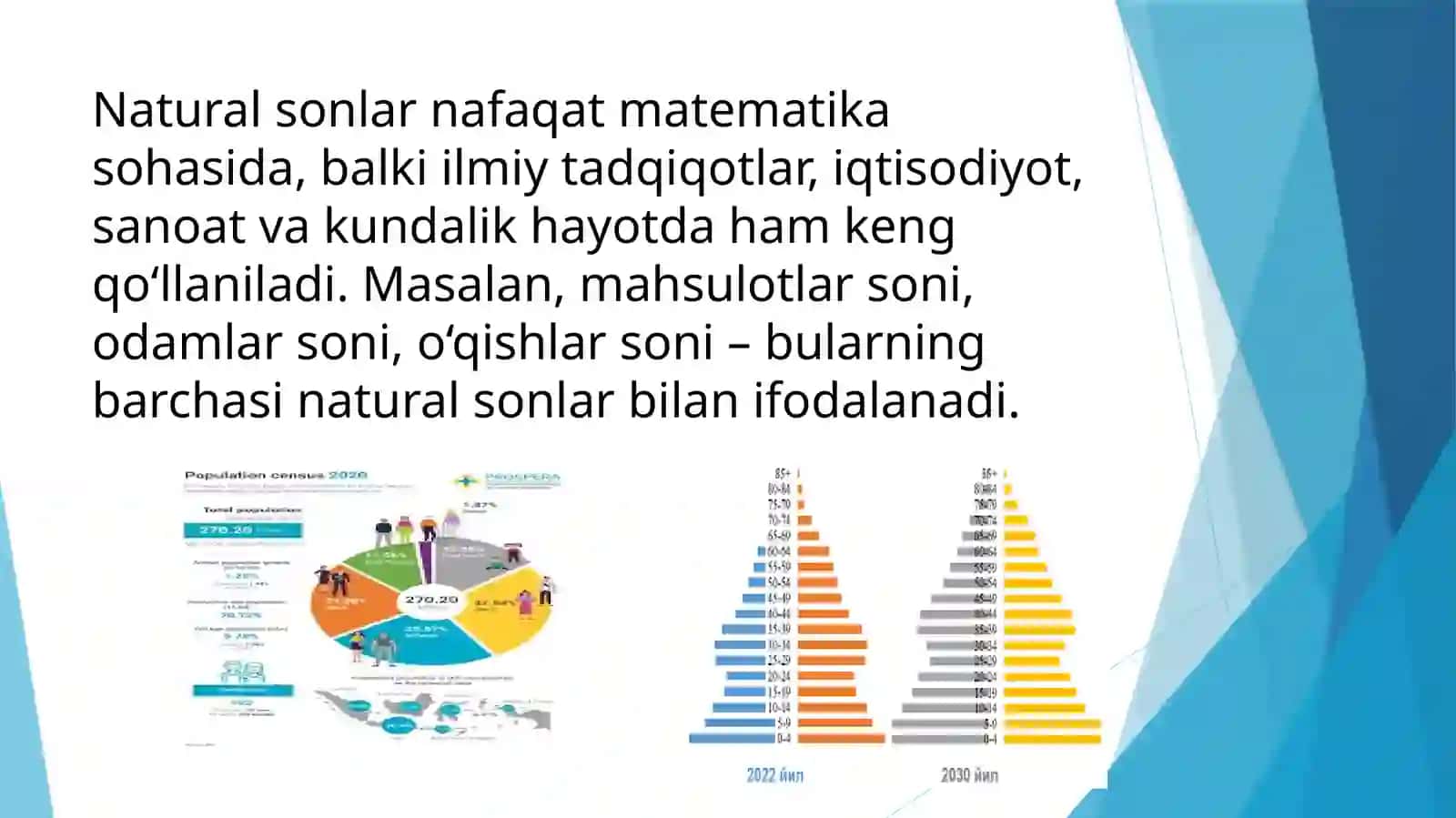Natural son miqdorlarini o’lchash natijasi sifatida 4