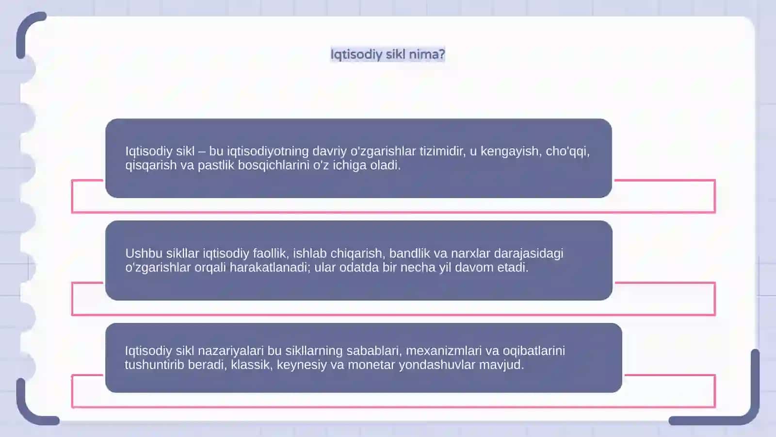 Iqtisodiy rivojlanishning siklligi va iqtisodiy sikl nazariyalari 4