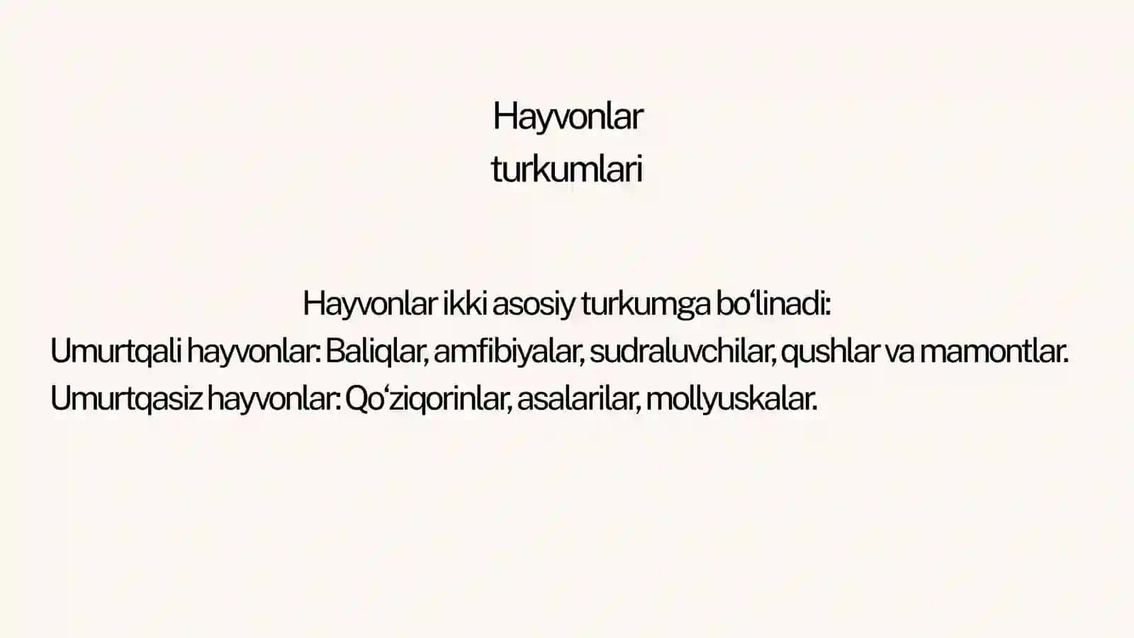 Hayvonot olami bilan tanishtirish 4