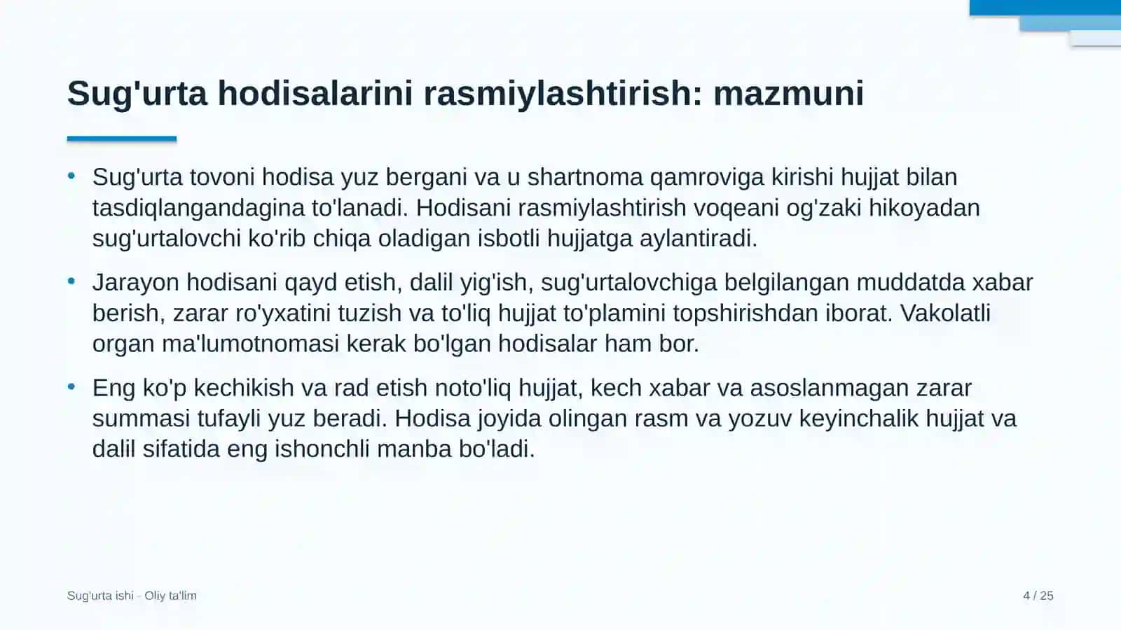 energiya auditi tashkilotlarida sug'urta hodisalarini rasmiylashtirish 2628 4