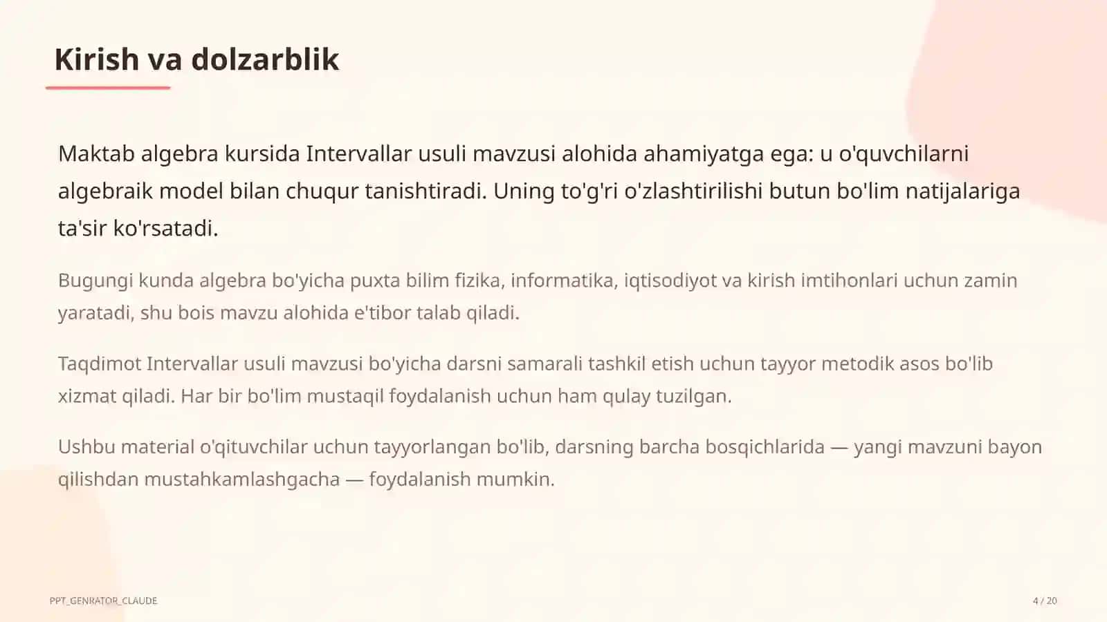 Intervallar usuli (9-sinf) 4
