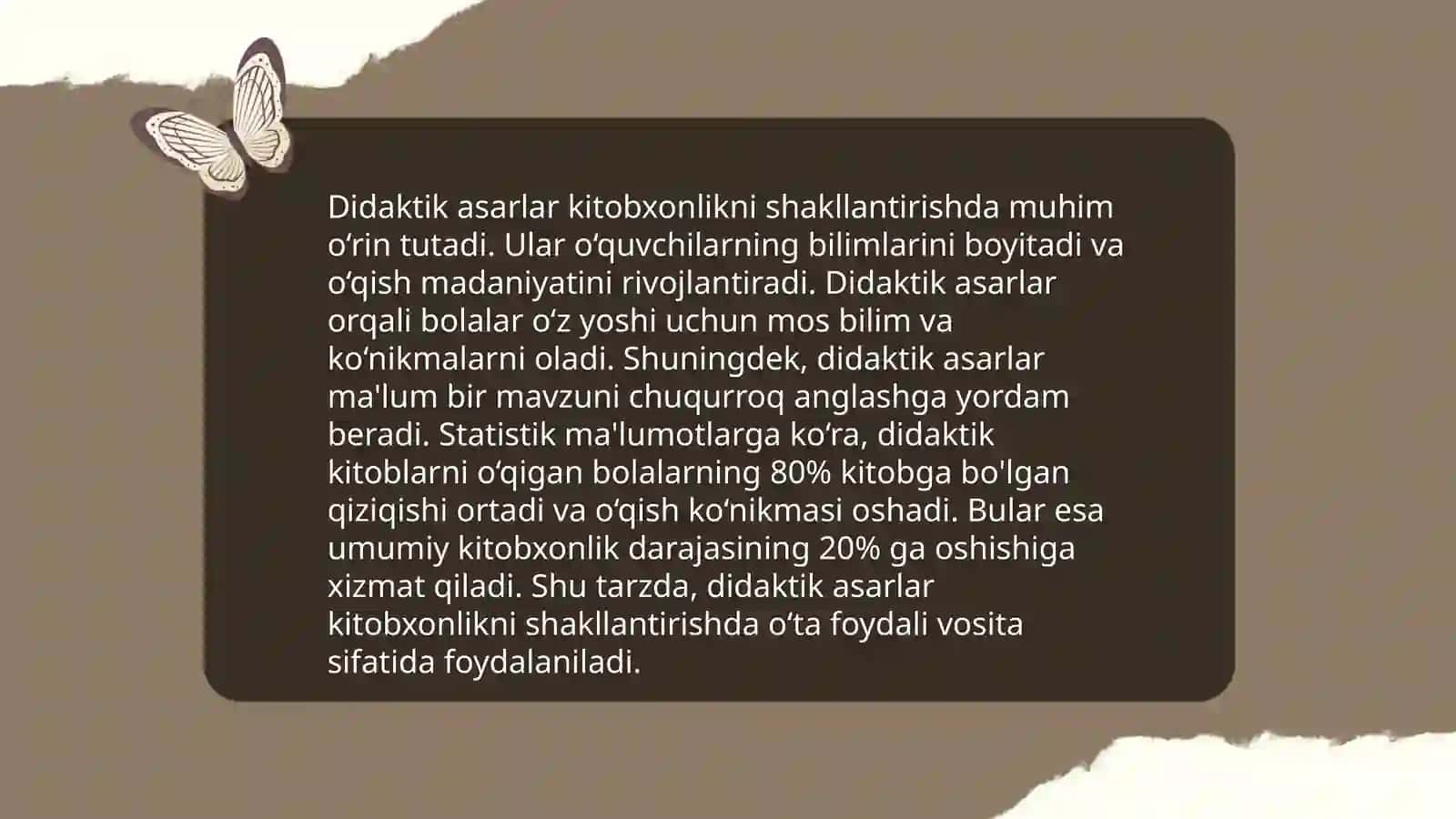 Boshlang'ich ta'limda didaktik asarlar orqali kitobxonlikni shakllantirish fanining maqsad va vazifalari 4