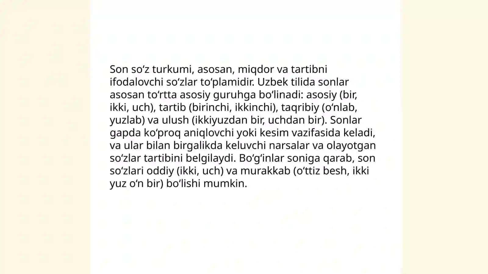So'z turkumlari ta'rifi 4
