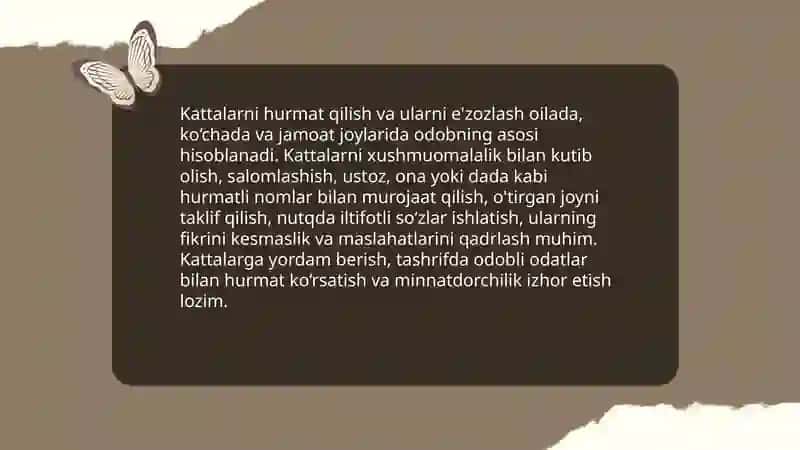 Kundalik odob, axloq qoidalari oilada ko‘chada va jamoat joylarida 4