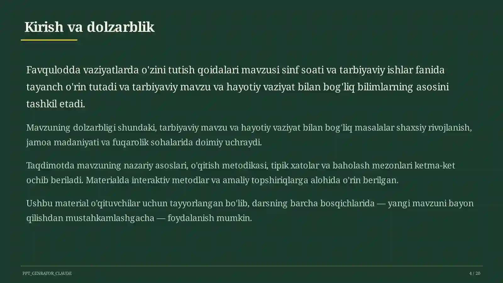 Favqulodda vaziyatlarda o'zini tutish qoidalari 4