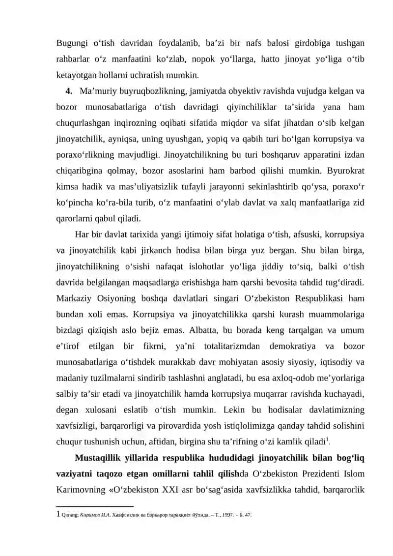 Hozirgi jinoyatchilikning sabab va sharoitlari 4