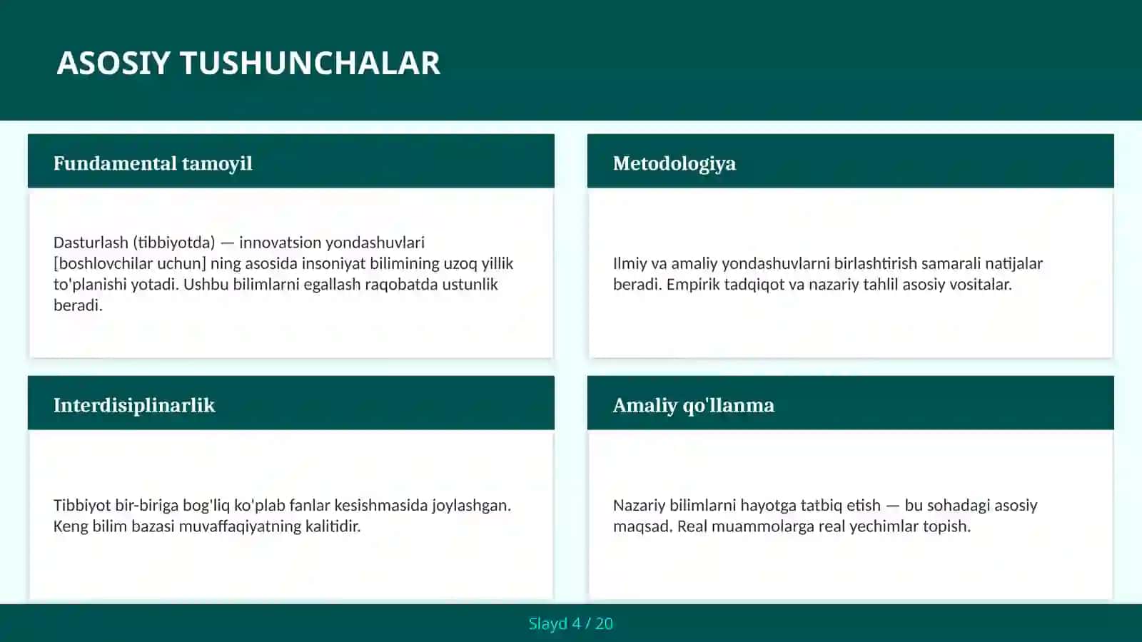 Dasturlash (tibbiyotda) — innovatsion yondashuvlari [boshlovchilar uchun] 4