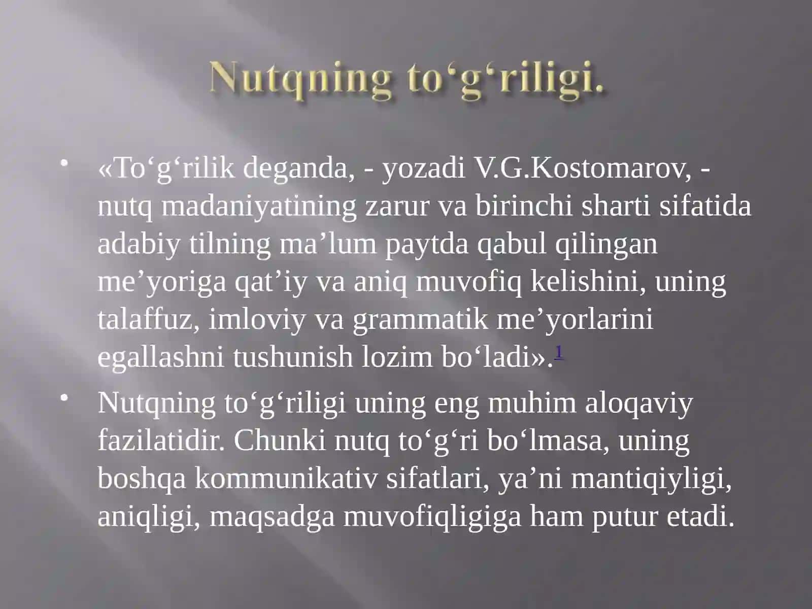 “O`QITUVCHI NUTQ MADANIYATI” FANIDAN TAYYORLAGAN MUSTAQIL ISHI 4