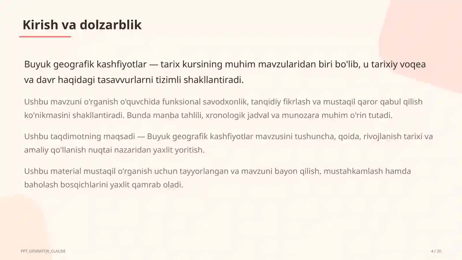 Buyuk geografik kashfiyotlar (8-sinf) 4