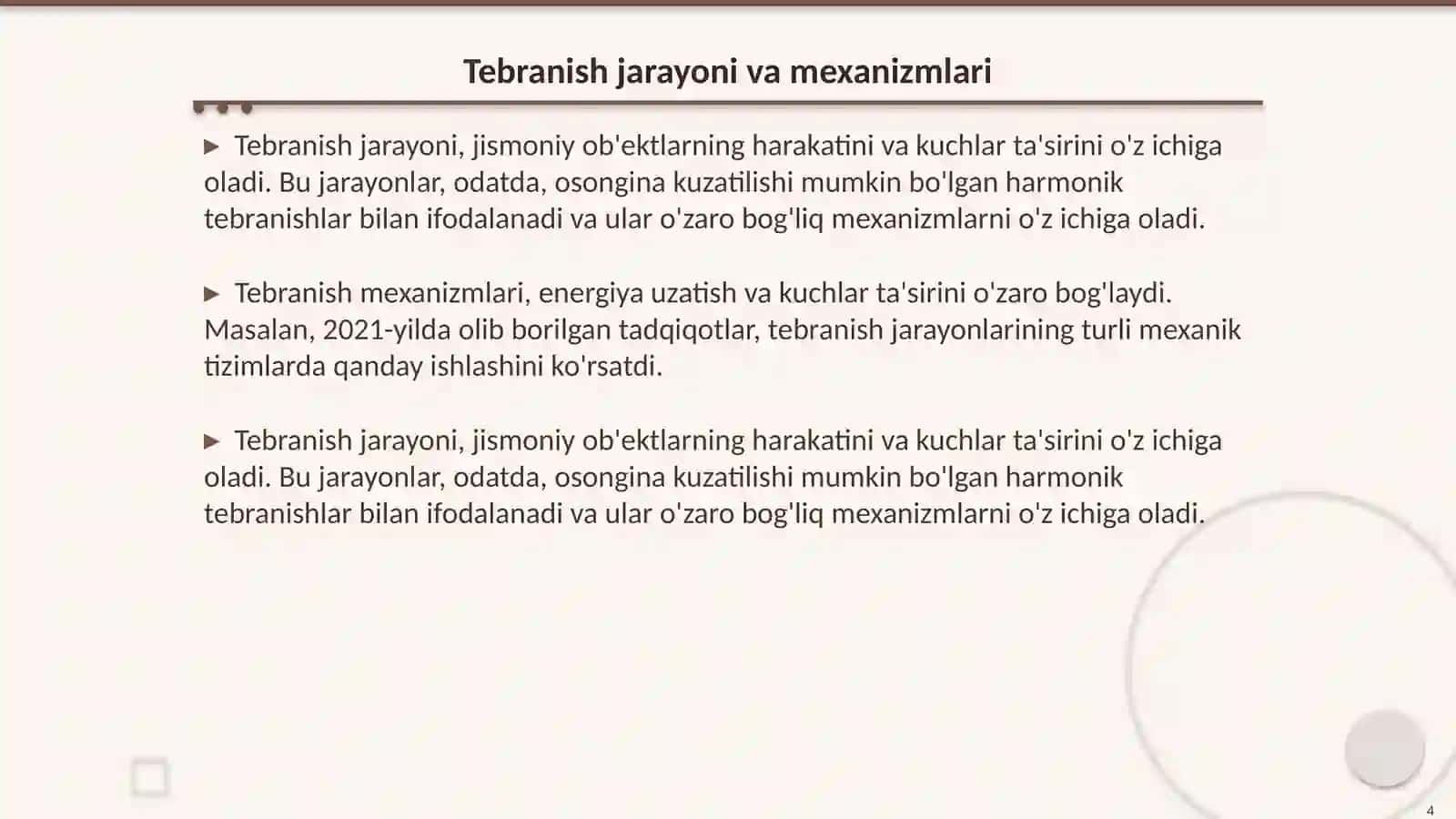 Paralell bruss tayanib tebranish nazariyasi 4