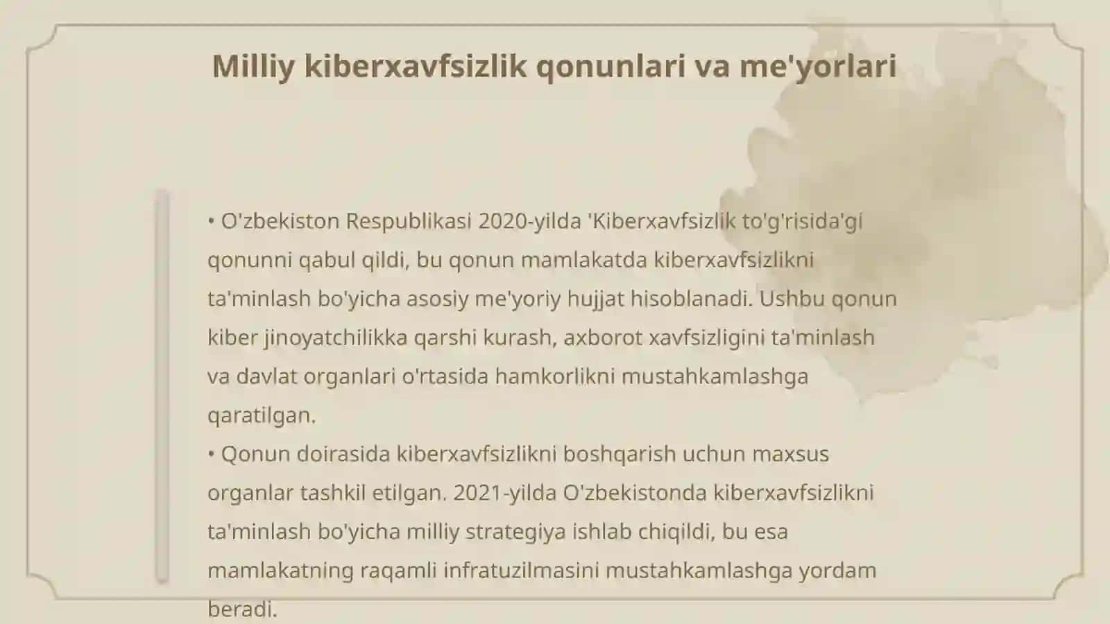 Kiberxavfsizlikga oid milliy va xorijiy me’yoriy-huquqiy hujjatlar tahlili 4