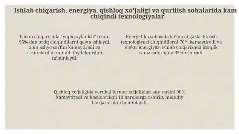 Kam chiqindi va chiqindisiz texnologiyalar 4