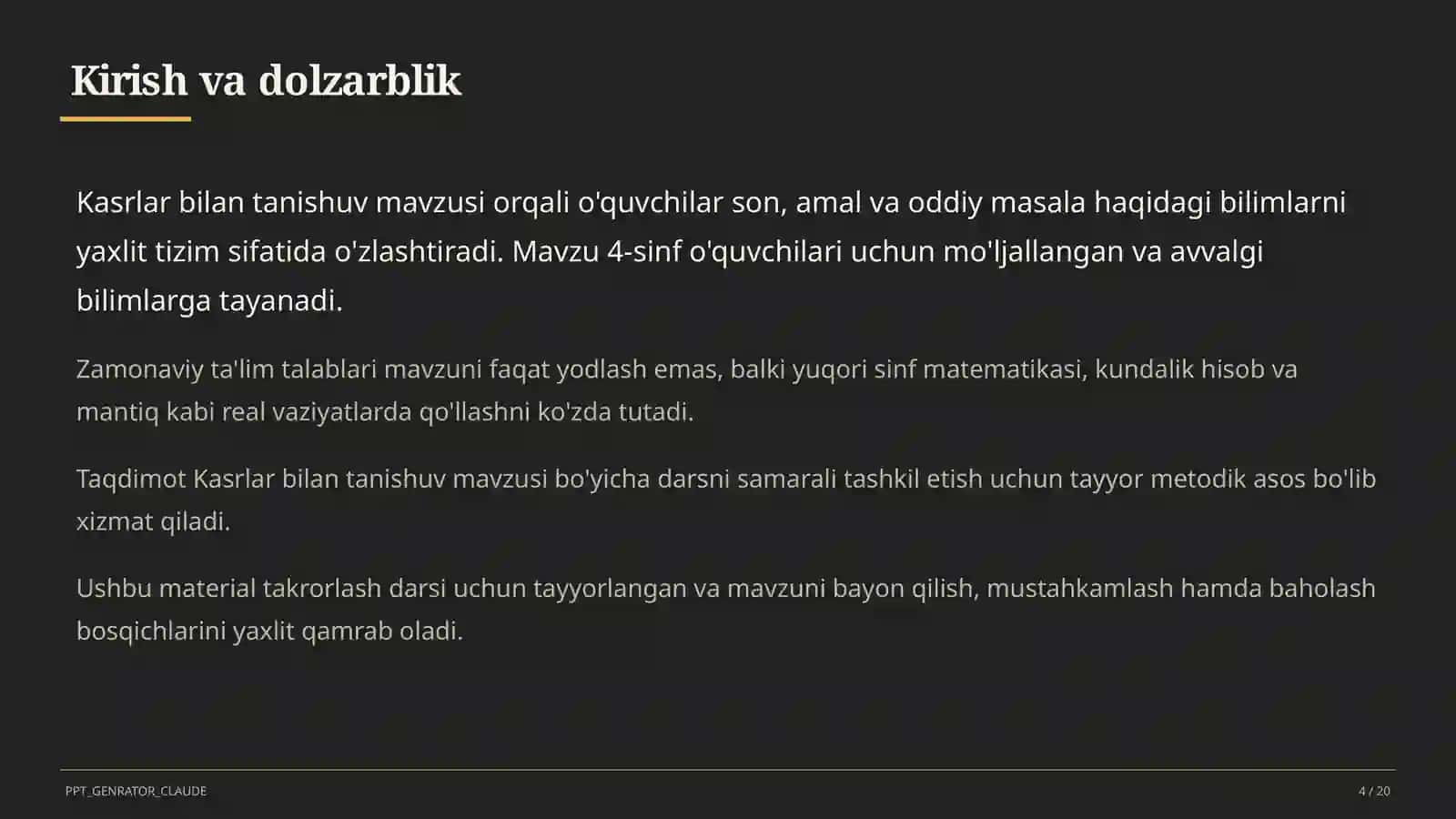 Kasrlar bilan tanishuv (4-sinf) 4
