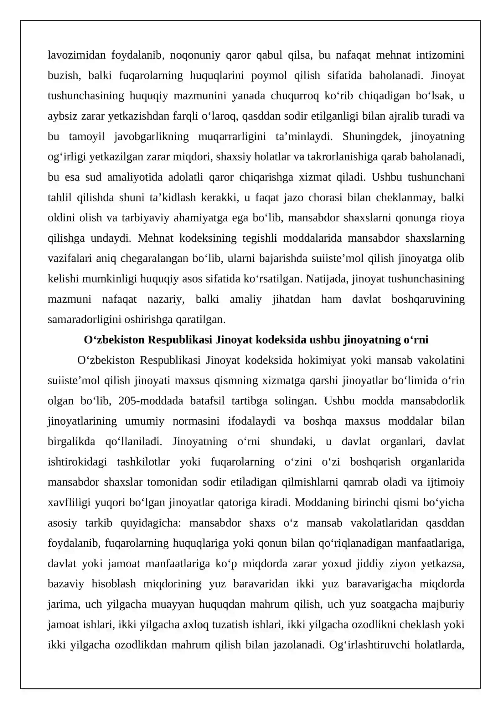 Hokimiyat yoki mansab vakolatini suiiste’mol qilish 4