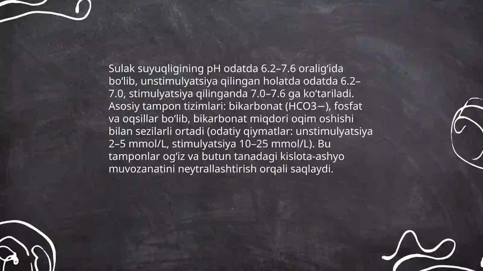 Organizmda gomeastazni saqlab turishda sulak bezlarining ishtiroki 4