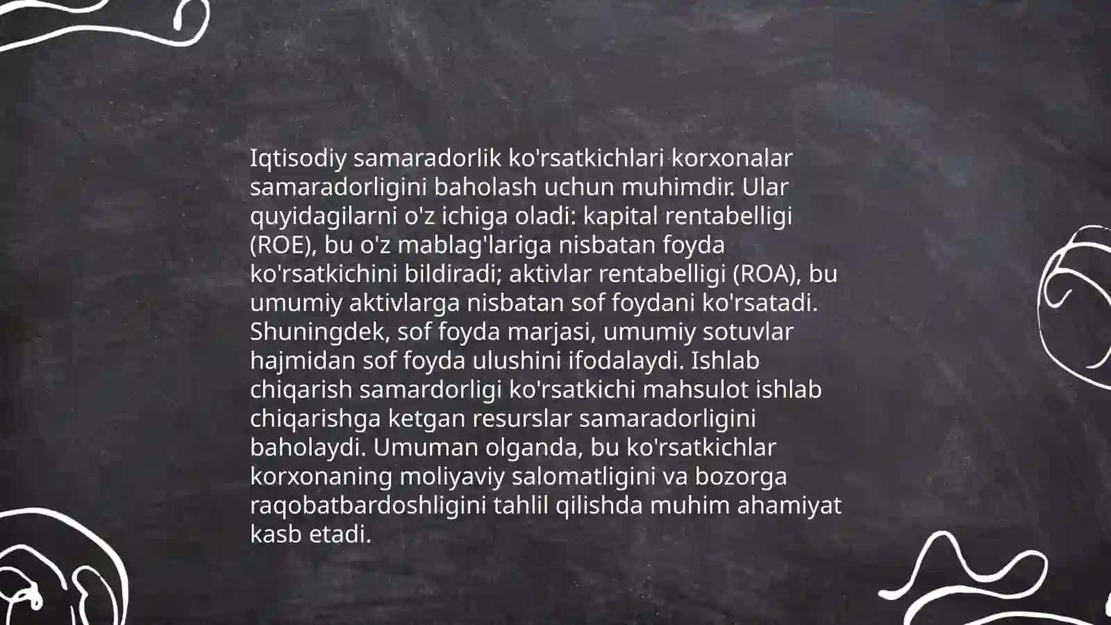 Iqtisodiy samaradorlik tushunchasi 4