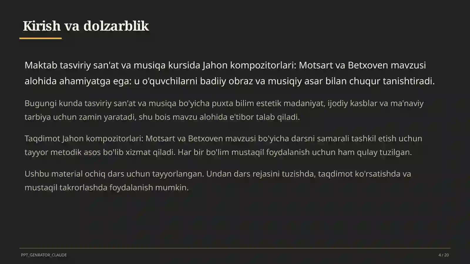 Jahon kompozitorlari: Motsart va Betxoven (6-sinf) 4
