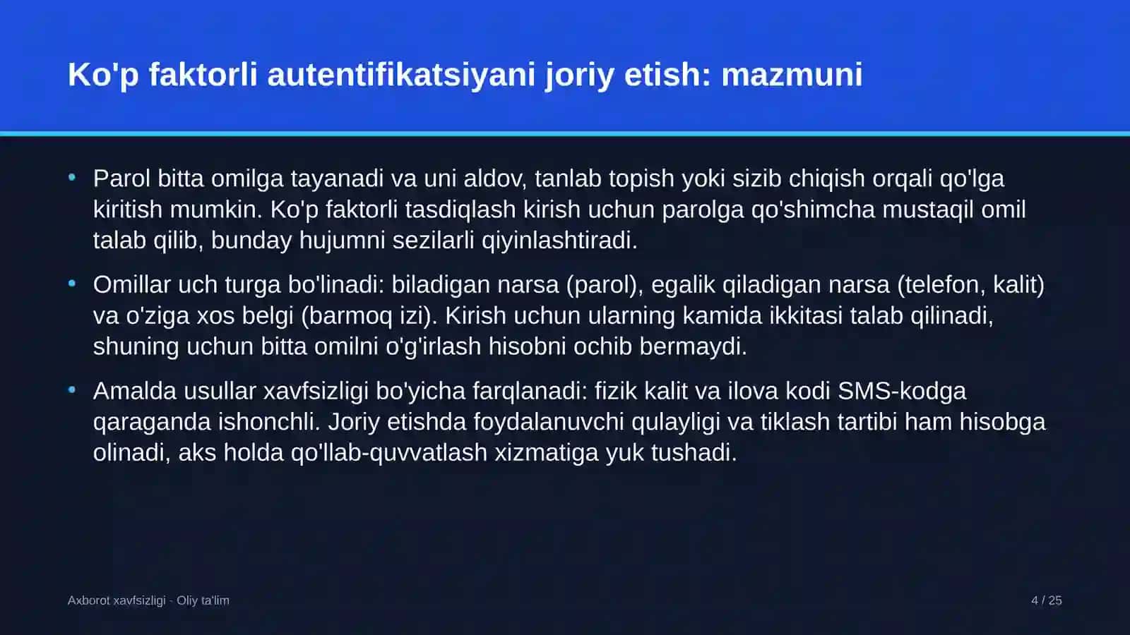 Brokerlik kompaniyalarida ko'p faktorli autentifikatsiyani joriy etish 4