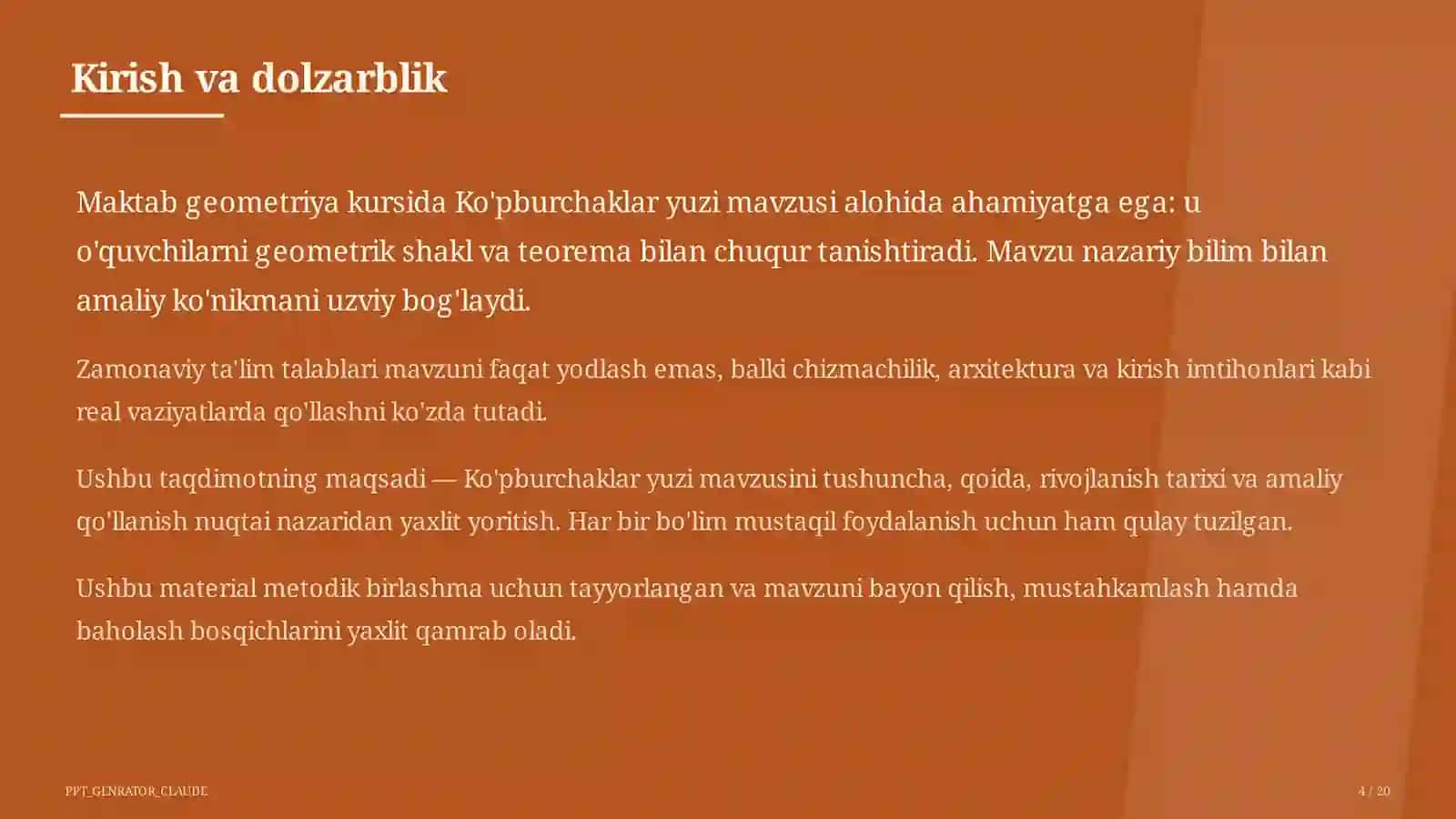 Ko'pburchaklar yuzi (8-sinf) 4