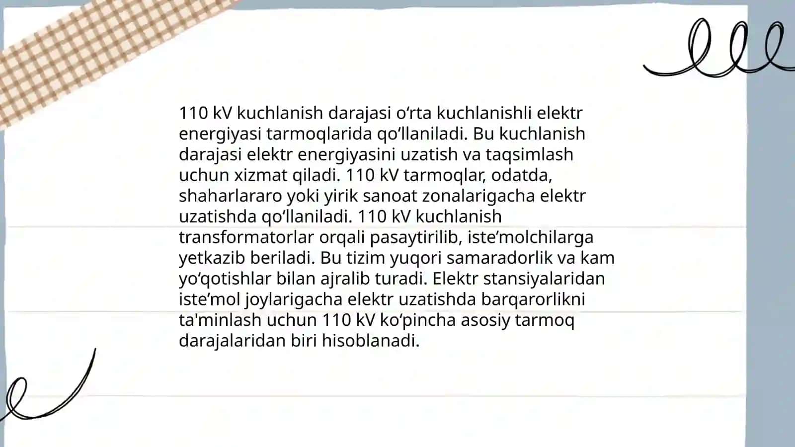 Kuchlanishi 35 110 220 kv li liniyalarning soddalashtirilgan almashtirish sxemalari 4