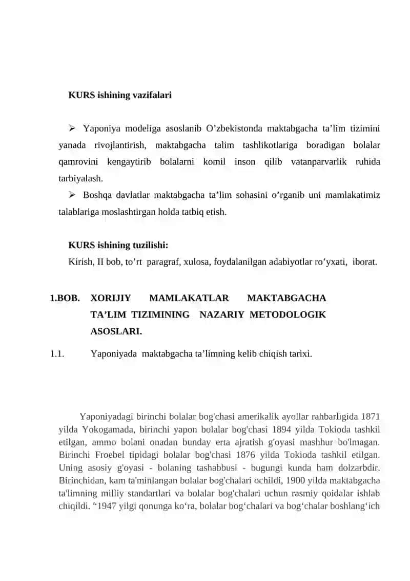 YAPONIYA MAKTABGACHA TA’LIM TIZIMINING O’ZIGA XOS XUSUSIYATLARI 4