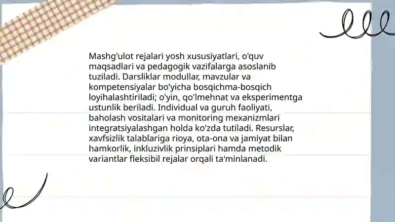 Pedagogik faoliyatlarni loyihalashtirish 4