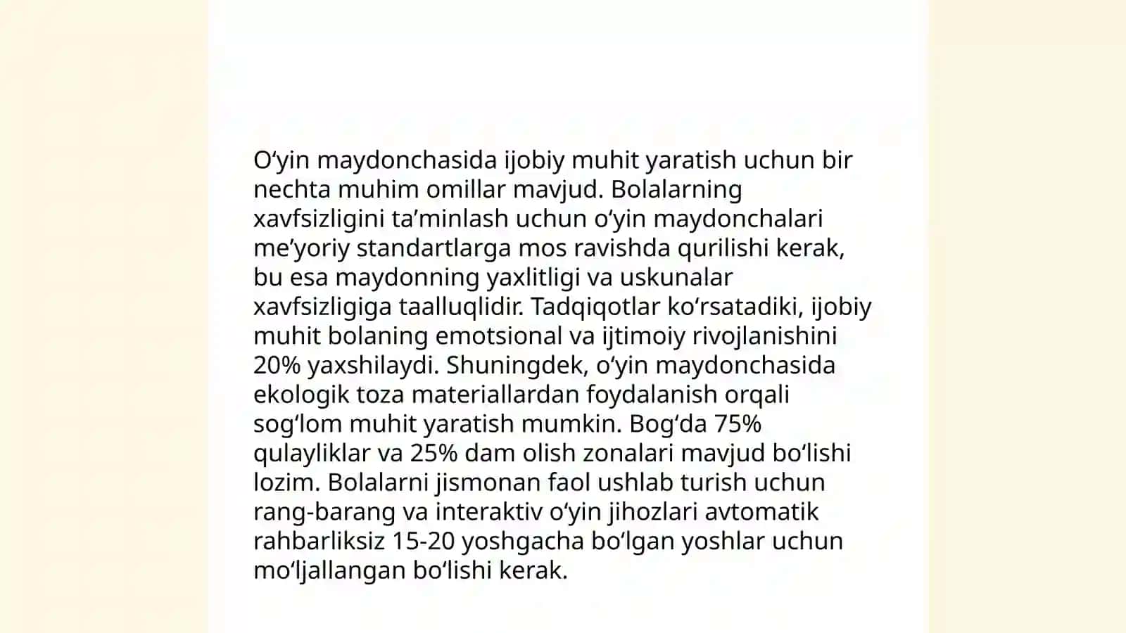 Guruh yoshi nisbatida rivojlantiruvchi muhitning tashkil etilishi 4