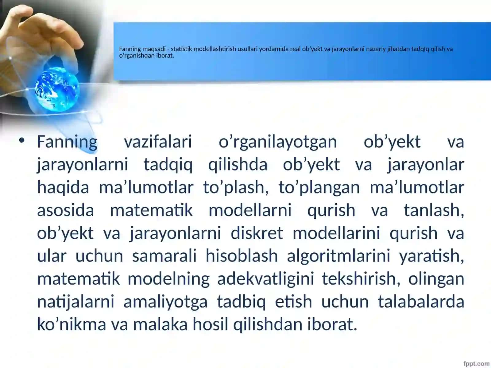 BIZNES JARAYONLARINI MODELLASHTIRISH VA PROGNOZLASH 4