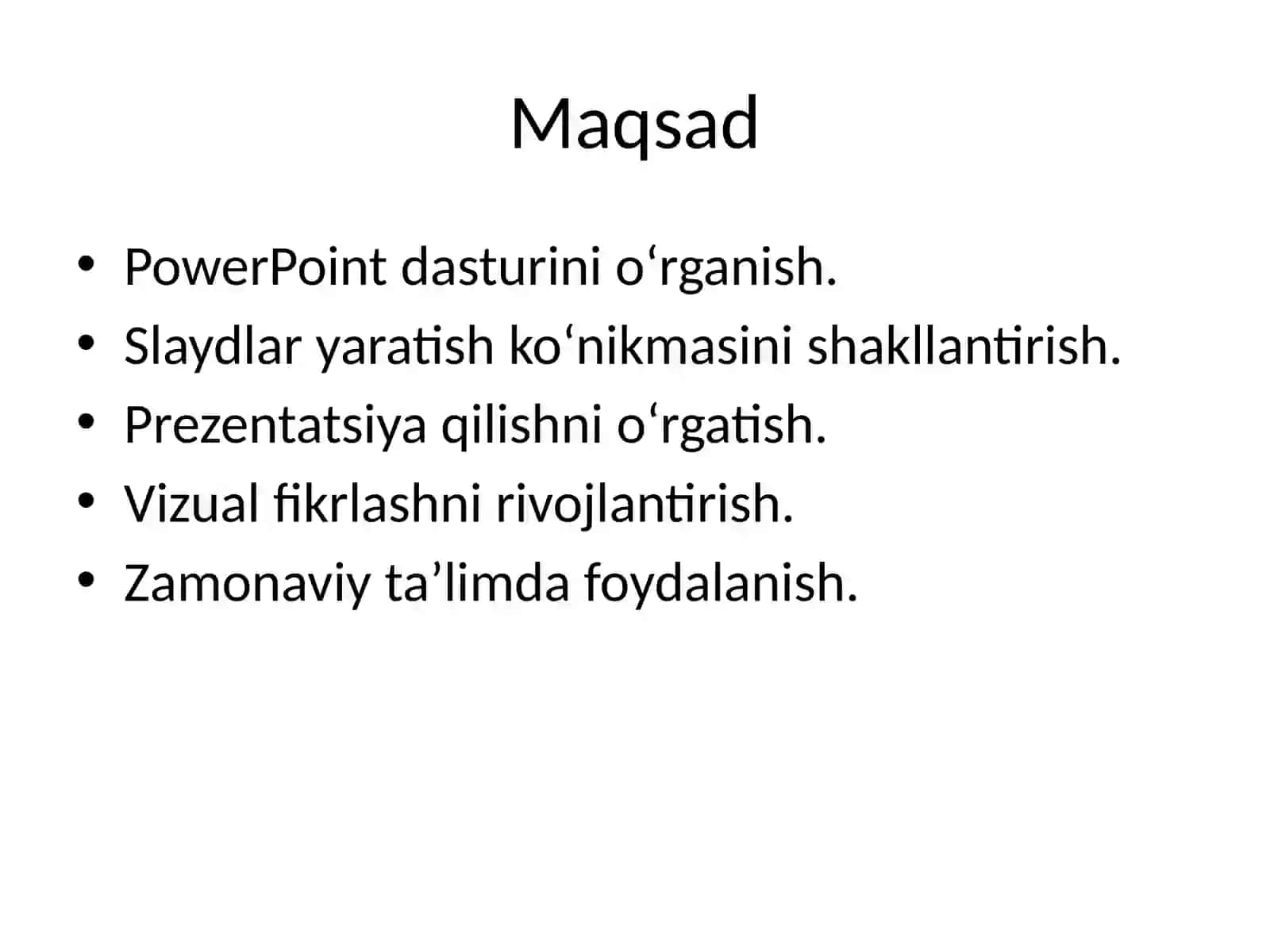 PowerPoint dasturi 4