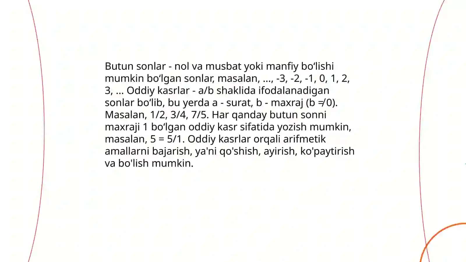 Alohida yordamga muhtoj bolalar uchun matematika fanidan oddiy kasrlar 4