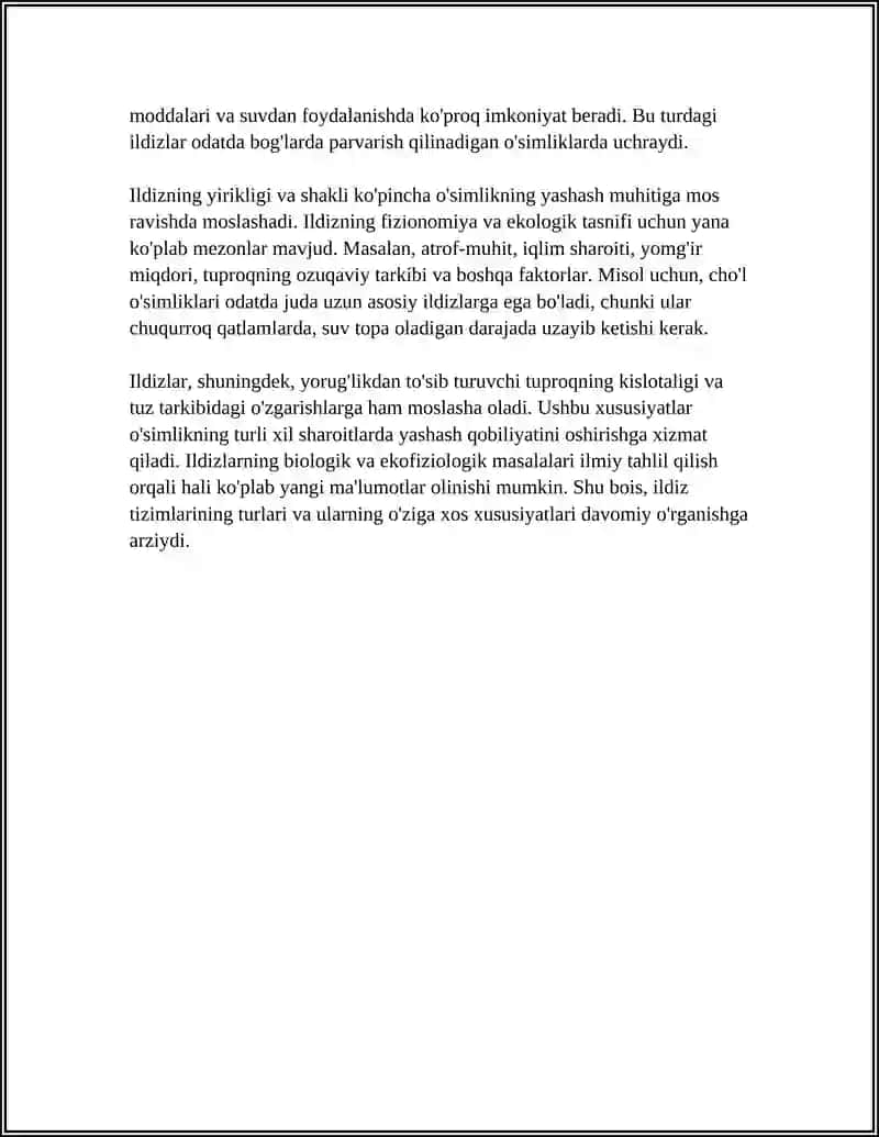 ILDZNI TUZULISHI TURLARINII ILDI ZONZALARIGA BÕLIB JADVAL TUZISH 4