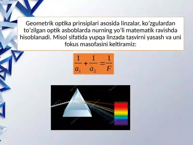 GEOMETRIK OPTIKA.Linzalar.Optika. 4
