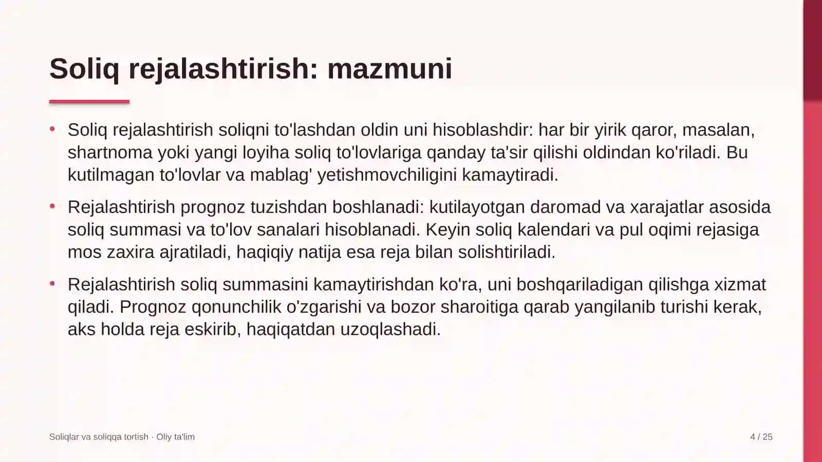 Ko'ngilochar markazlarda soliq rejalashtirish 4