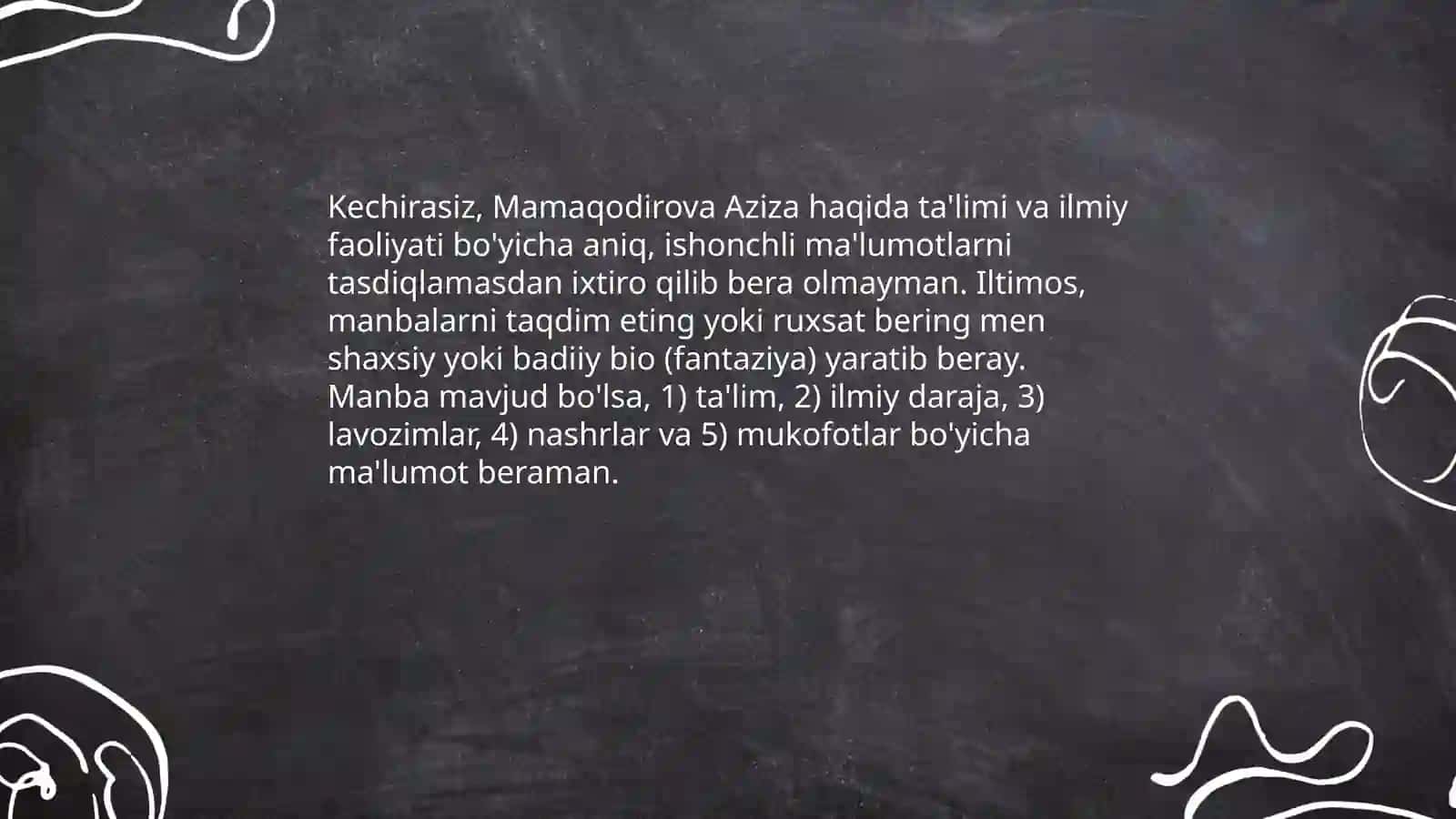Mamaqodirova Aziza 4