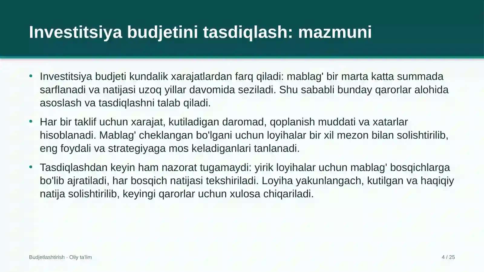 energetika ta'mirlash korxonalarida investitsiya budjetini tasdiqlash 3770 4