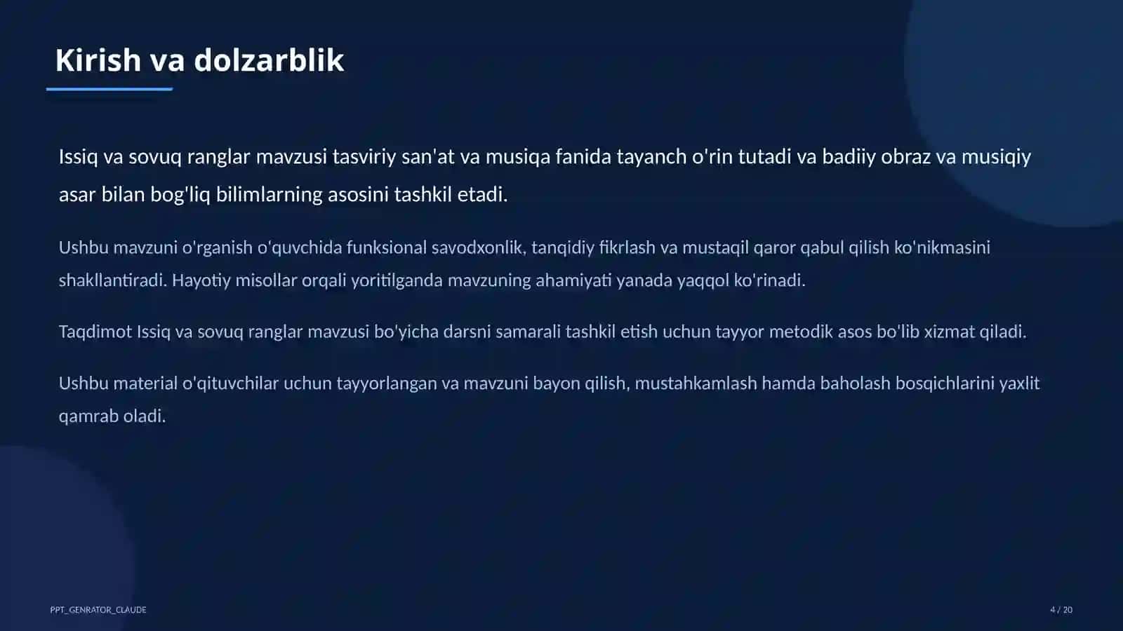 Issiq va sovuq ranglar (2-sinf) 4