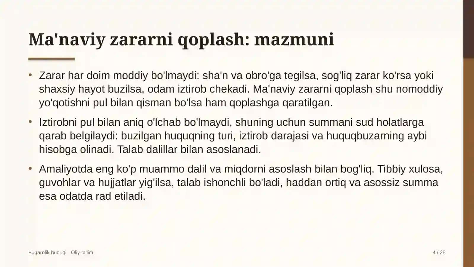 telekommunikatsiya kompaniyalarida ma'naviy zararni qoplash 8652 4