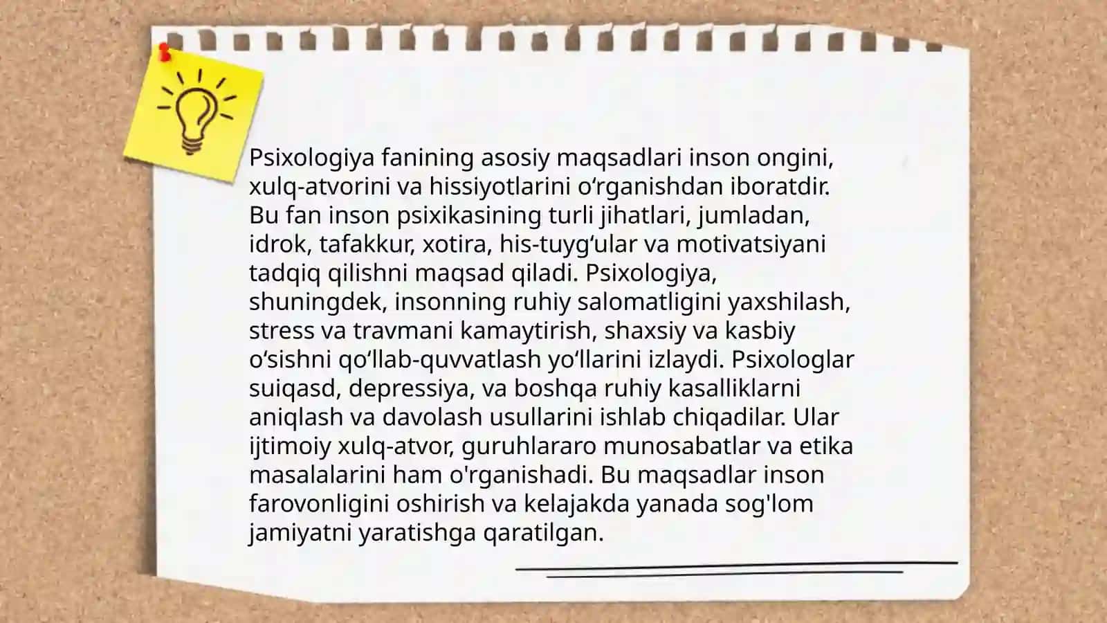 Psixologiya fanining predmeti maqsad va vazifalari 4