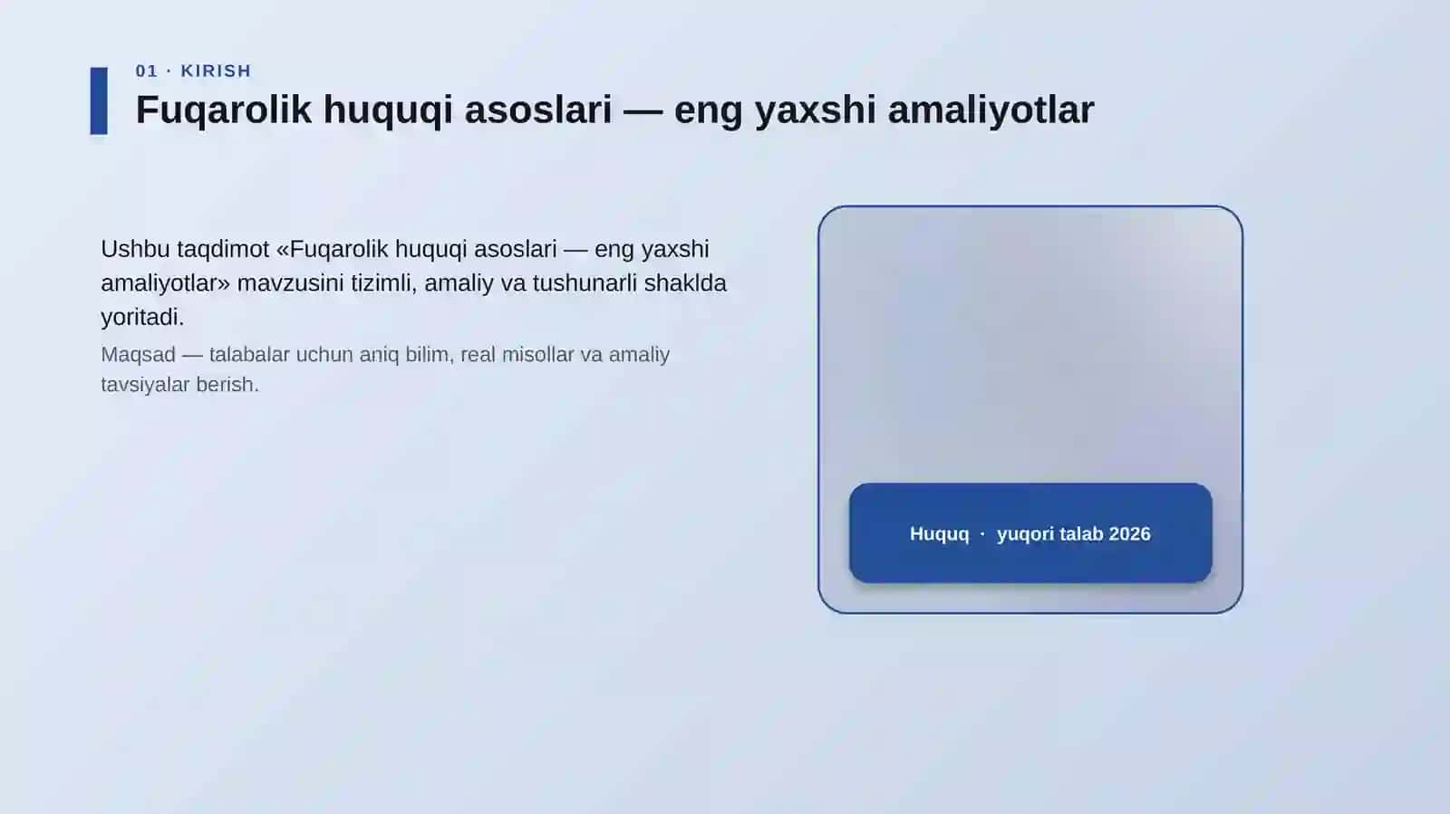 Fuqarolik huquqi asoslari — eng yaxshi amaliyotlar 4