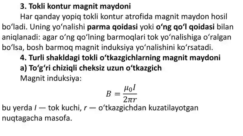 MAGNIT MAYDONI VA MODDANING MAGNIT XOSSALARI 4