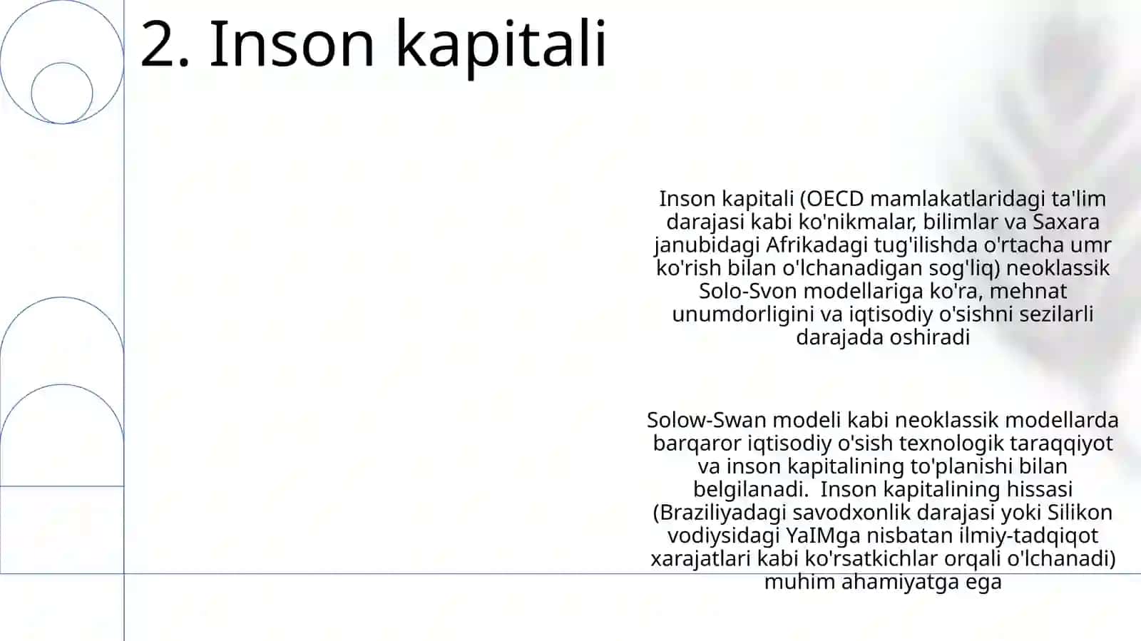Iqtisodiy o'sishning neoklassik modellar 4