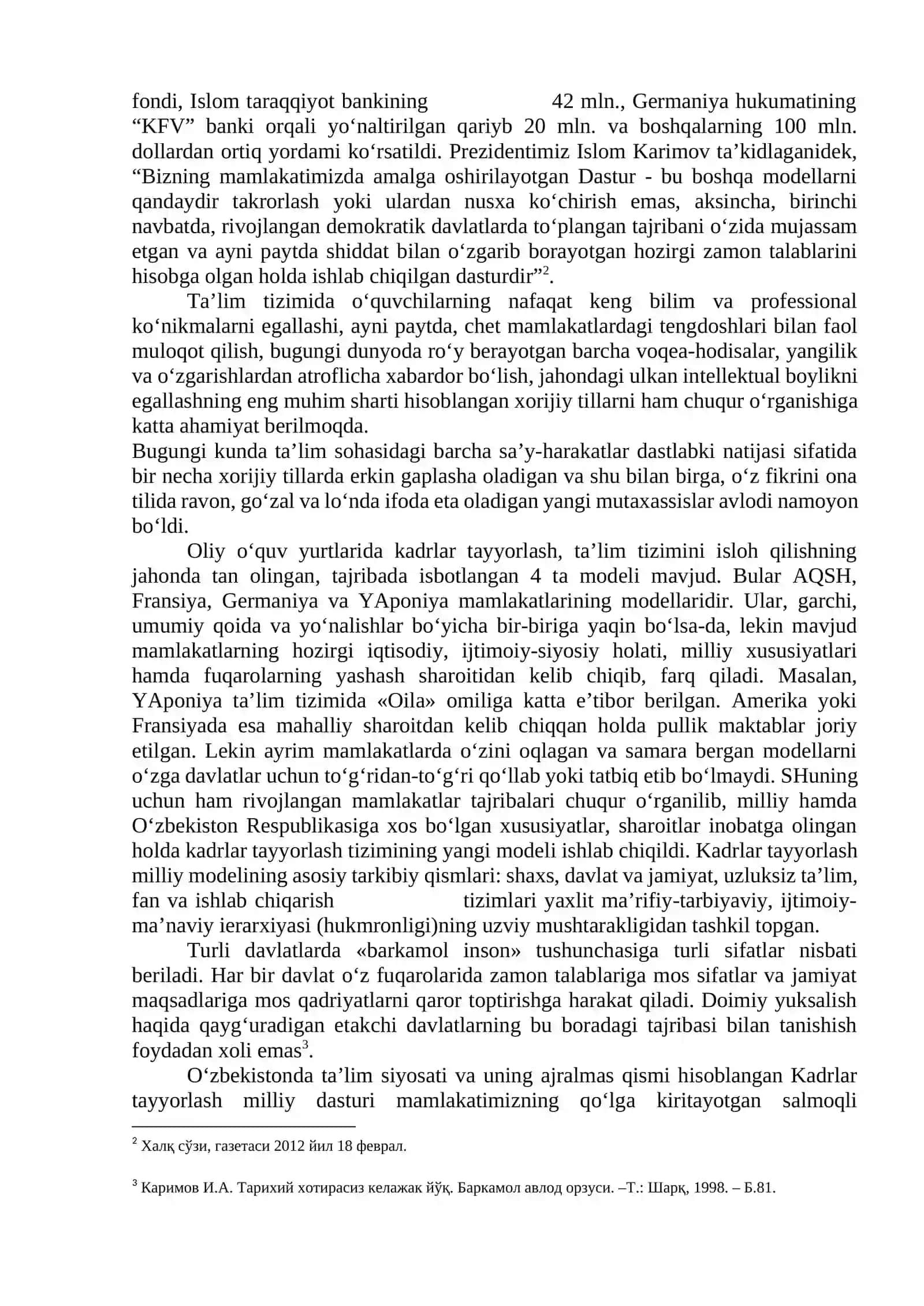 Bolaning ta’lim olish huquqini amalga oshirish to‘g‘risida Ta’lim to’g’risidagi federal qonun. 4